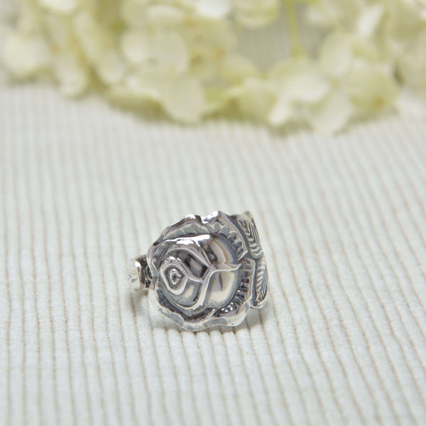 Himbeer Sahne Ring aus Teelöffel mit Rose 
